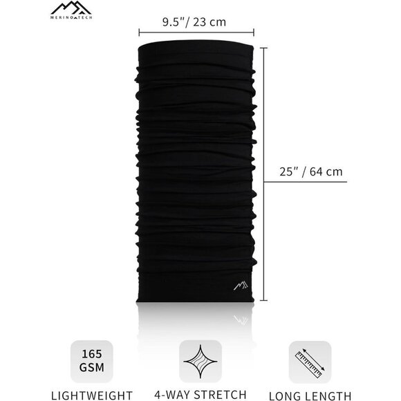 Unisex  Wool Ski Neck Gaiter Face Mask Neck Warmer Lightweight scarf substitute - Picture 4 of 6